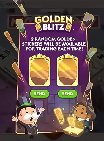 goldener Blitz Monopoly Go Goldene Sticker
