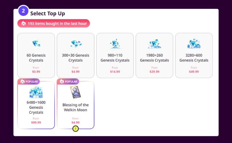 Top up Promos 