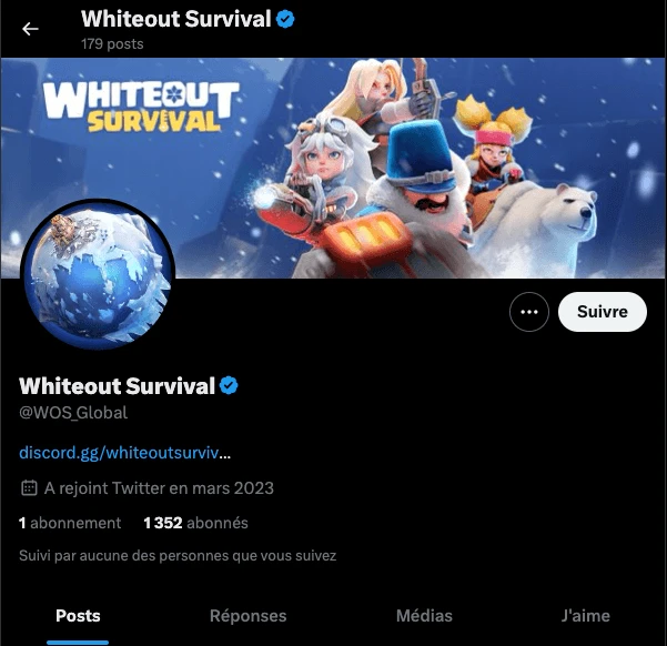 Compte Whiteout Survival X