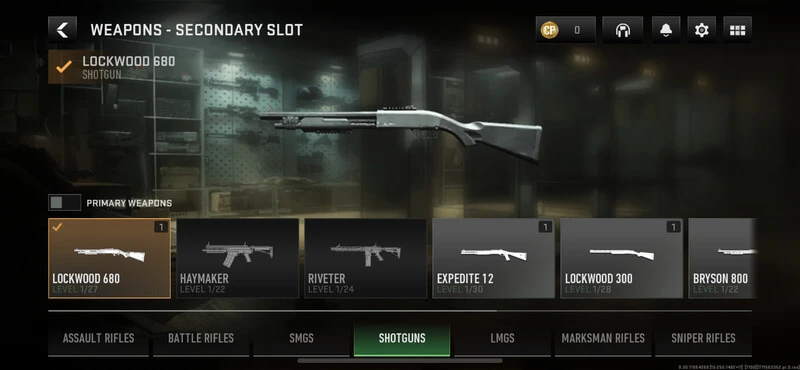 tier list best Warzone mobile weapons: shotgun