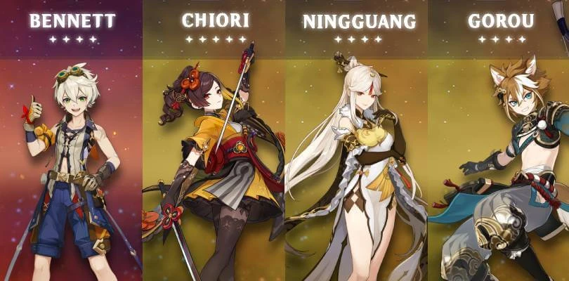 teams Chiori Genshin Impact : équipe Ningguang