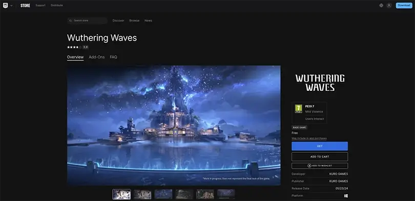 Play Wuthering Waves on PC with Epic Games Store