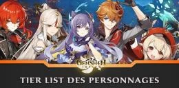 Tier list des meilleurs personnages Genshin Impact