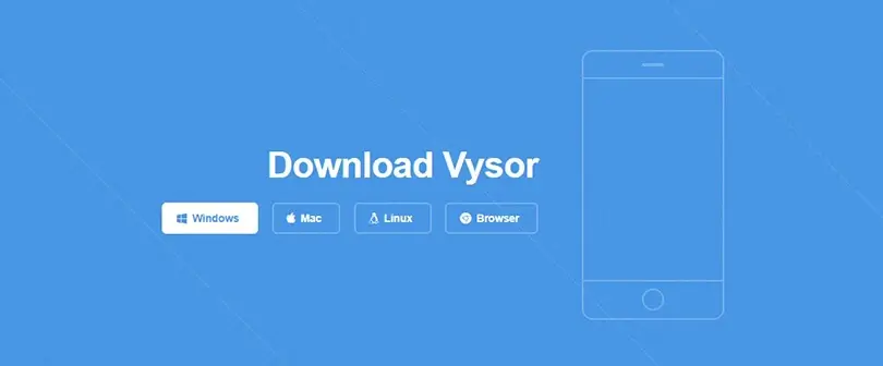 Vysor for screen mirroring on iOS