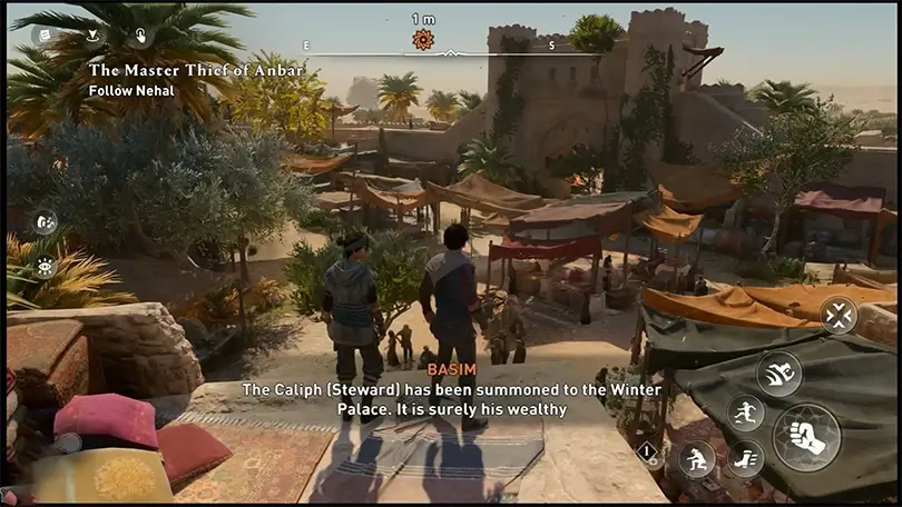 HUD Assassin's Creed Mirage sur iPhone 15