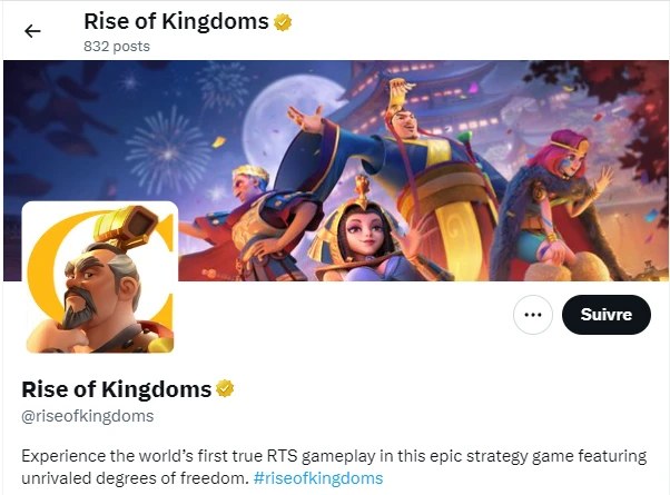 Ein Beispiel für einen Rise of Kingdoms Geschenkcode auf Twitter
