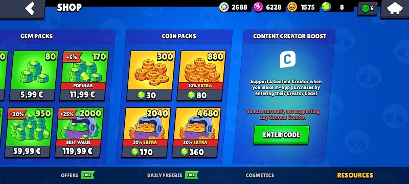 Brawl Stars codes