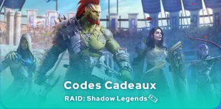 Liste des codes cadeaux Raid Shadow Legends