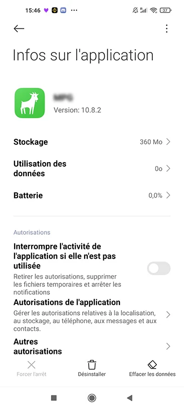 désactiver l'utilisation des données en arrière-plan dans Android