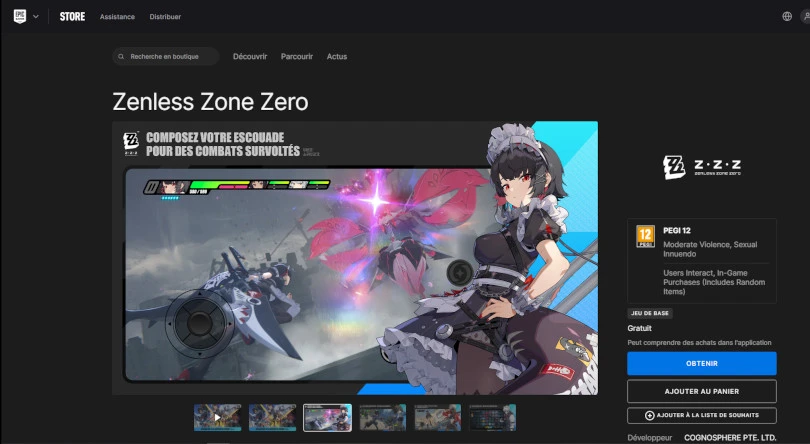 Jouer à Zenless Zone Zero Sur Pc Epic Games