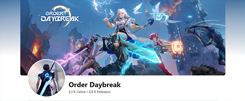 Get Order Daybreak codes on social networks