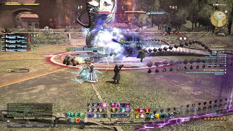 Final Fantasy XIV on mobile: gameplay from the PC version