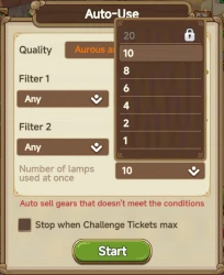 number of lamps how to filter lamp in legend of Mushroom