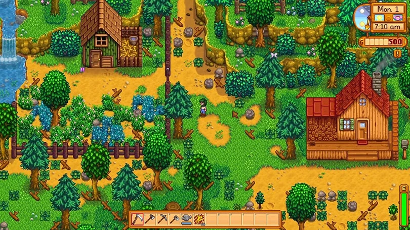 The new Stadew Valley 1.6 farm on mobile