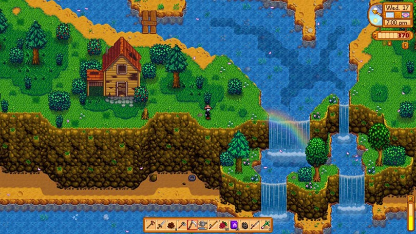 Cascade de la version 1.6 de Stardew Valley sur mobile