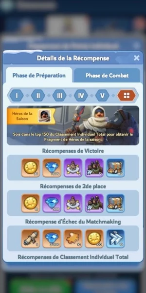 récompenses de la Phase de Préparation de State vs State de Whiteout Survival