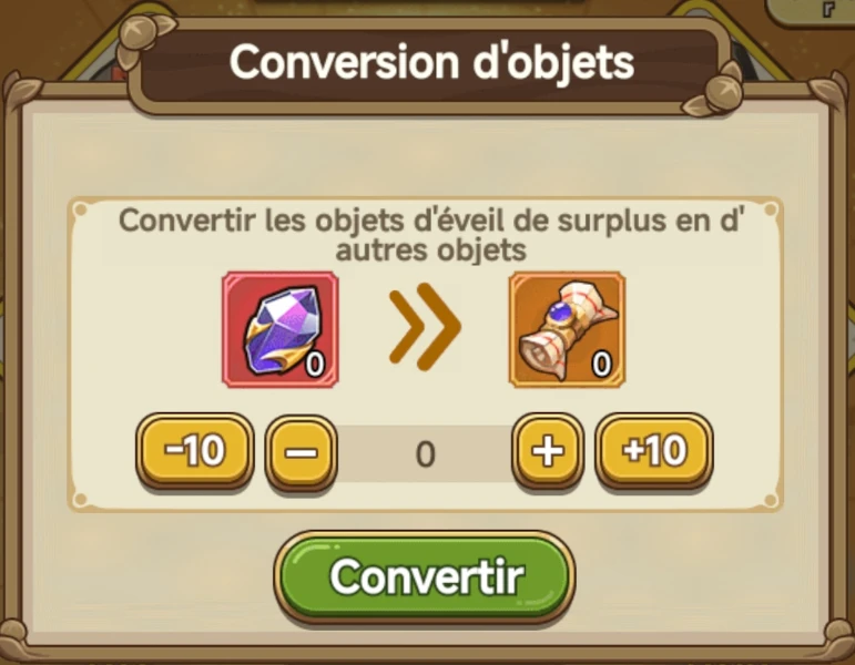 parchemin d'Éveil Legend of mushroom échange item