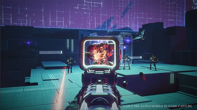 Shooting gameplay in Destiny: Rising on mobile