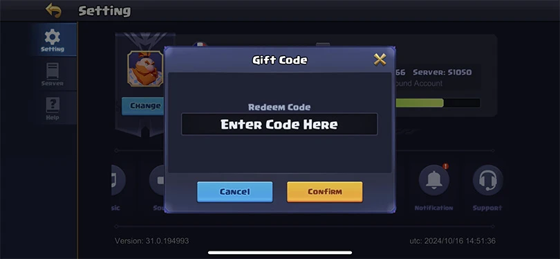 Enter Valor Legends gift codes