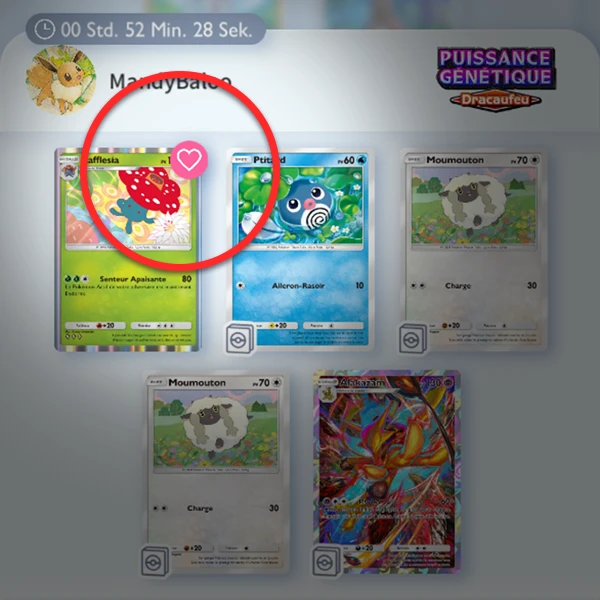 Herzsymbol auf dem Pokémon TCG Pocket