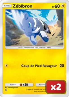 Carte Zéblitz x2 pour les meilleurs decks Pokémon TCG Pocket