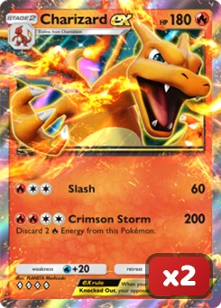 Charizard-EX card x2 for the best Pokémon TCG Pocket decks