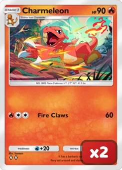 Reptincel x2 card for the best Pokémon TCG Pocket decks