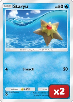 Stari Card x2 for the best Pokémon TCG Pocket decks