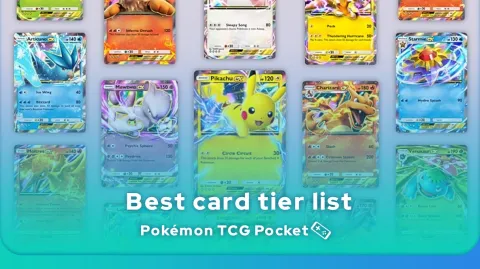 Examples of the best cards from the Pokémon TCG Pocket tier list