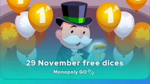 Monopoly GO free dice from 29 November 2024