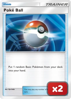 Poké Ball card x2 for the best Pokémon TCG Pocket decks