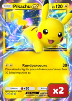 Pikachu-EX-Karte x2 für die besten Pokémon TCG Pocket Decks