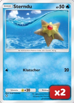 Stari-Karte x2 für die besten Pokémon TCG Pocket Decks