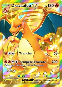 Dracaufeu ex GOLD cartes les plus rares de JCC Pokémon Pocket