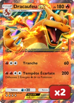 Carte Dracaufeu-EX x2 pour les meilleurs decks Pokémon TCG Pocket