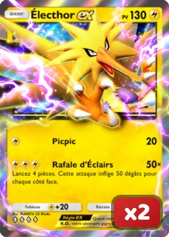 Carte Électhor-ex x2 pour les meilleurs decks Pokémon TCG Pocket