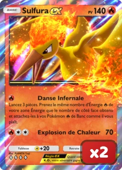 Carte Sulfura-EX x2 pour les meilleurs decks Pokémon TCG Pocket