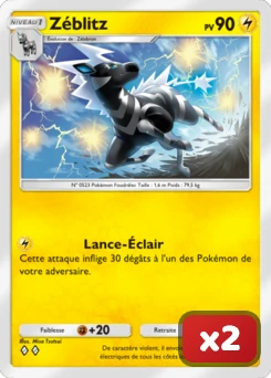 Carte Zébibron x2 pour les meilleurs decks Pokémon TCG Pocket