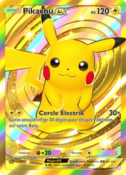 Pikachu ex gold cartes les plus rares de JCC Pokémon Pocket