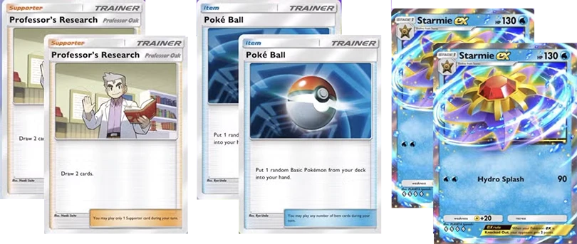 Different types of cards for the Pokémon TCG Pocket deck building guide