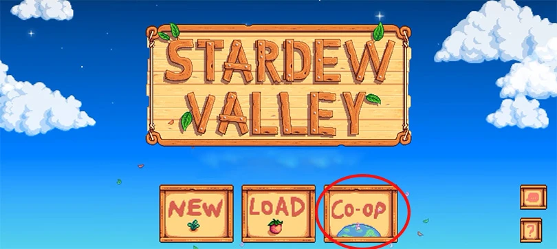 Stardew Valley mobile multiplayer mode home screen