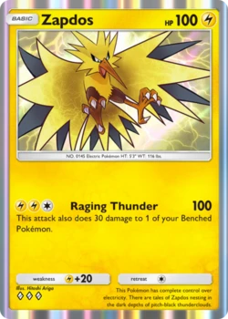 Zapdos-Karte für die Pokémon TCG Pocket Tierlist