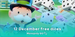 Monopoly GO free dice from 12 December 2024