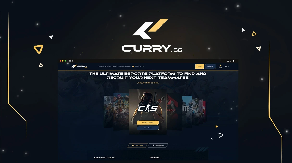 Lancement de Curry.gg, notre plateforme de recrutement Esport (mobile, console et pc)