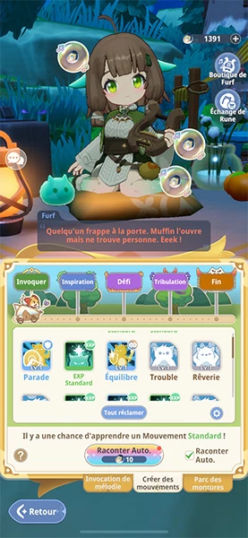 Mouvements des Melomon dans Go Go Muffin