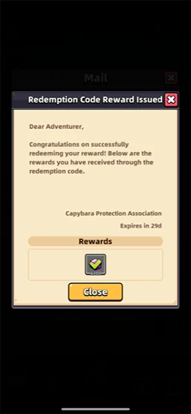 Rewards for Capybara GO codes