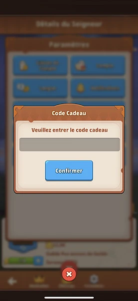 Entrer codes Top Heroes