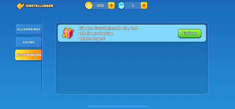 Registerkarte für Uno Mobile Codes