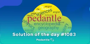 Pedantle solution of the day 1083