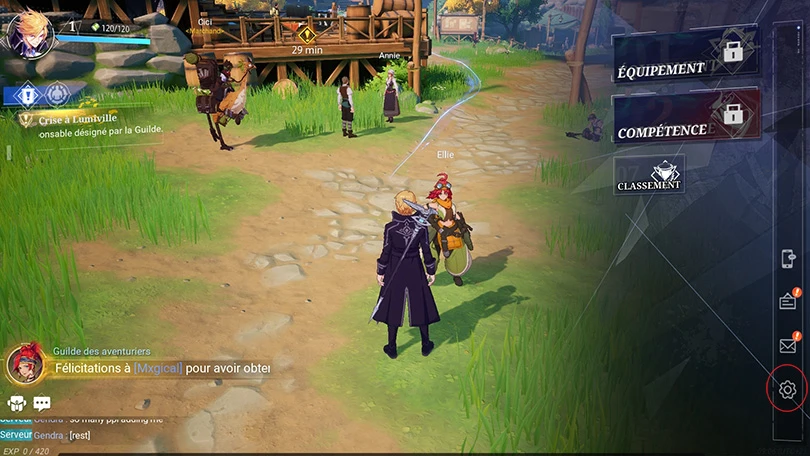 Menu des codes Crystal of Atlan